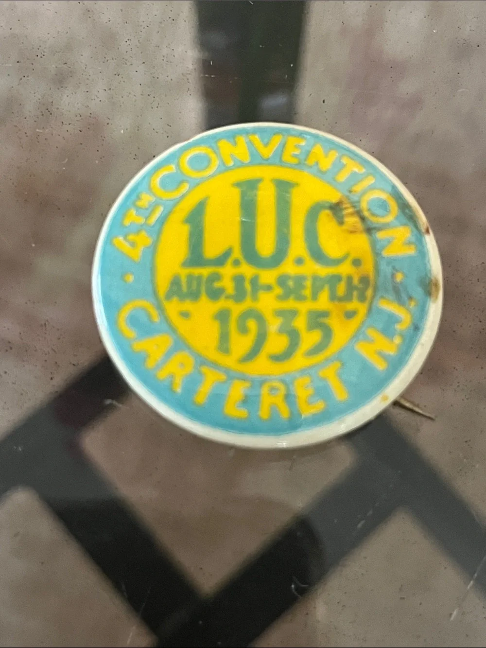 Vintage 1935 4TH Convention LUC Pin